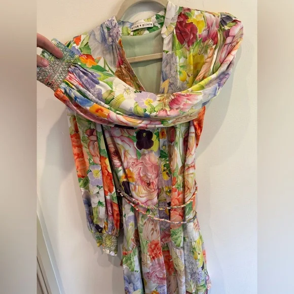 Alice + Olivia Antonette Floral Mini Dress, Size 4 - Picture 3 of 13